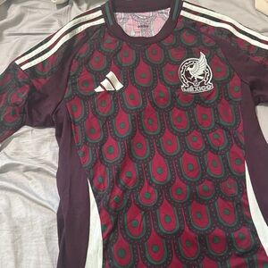 Adidas Maroon & Green Mexico Football Jersey